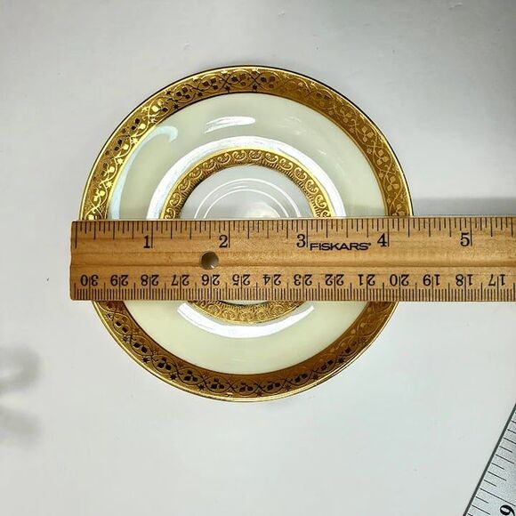 Haviland Limoges Cordelia Gold Trim Demitasse Cup & Saucer - Picture 10 of 10